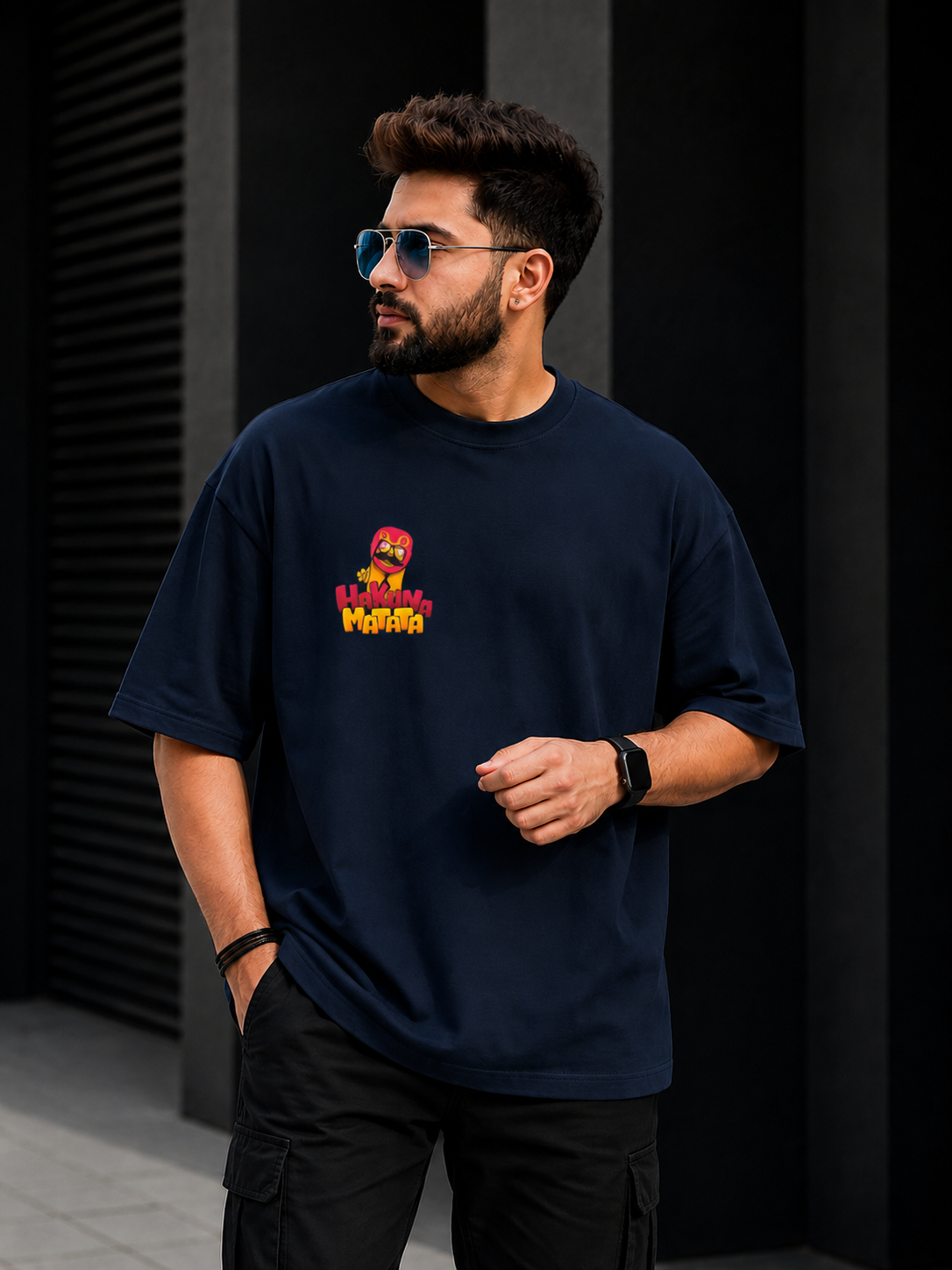 No Worries Quote Oversized T-Shirt | Oversized T-Shirt Drop Shoulder Streetwear India Graphic Tee