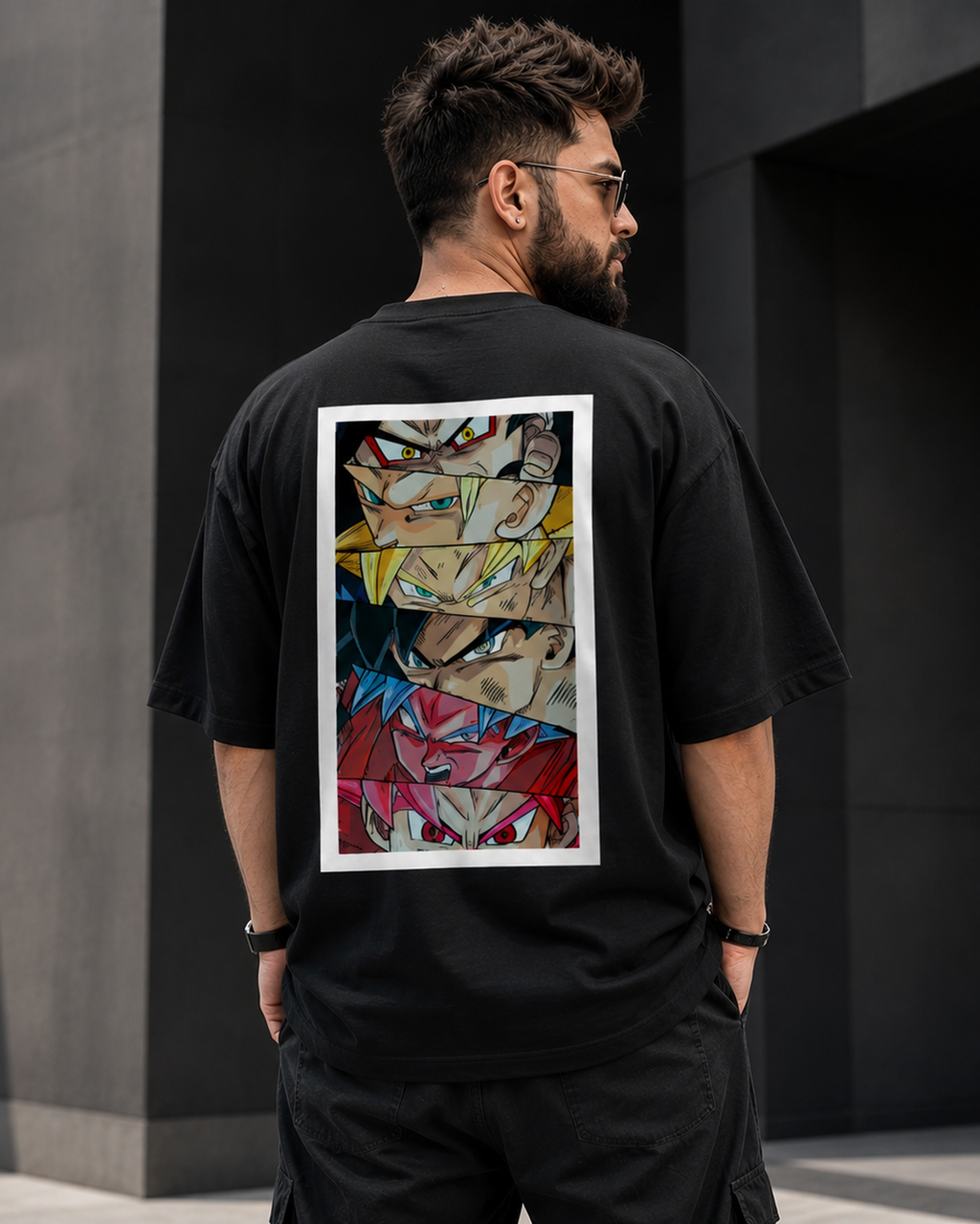 Dragon Ball Z Battle Faces Oversized Tee | Oversized T-Shirt Drop Shoulder Streetwear India Graphic Tee