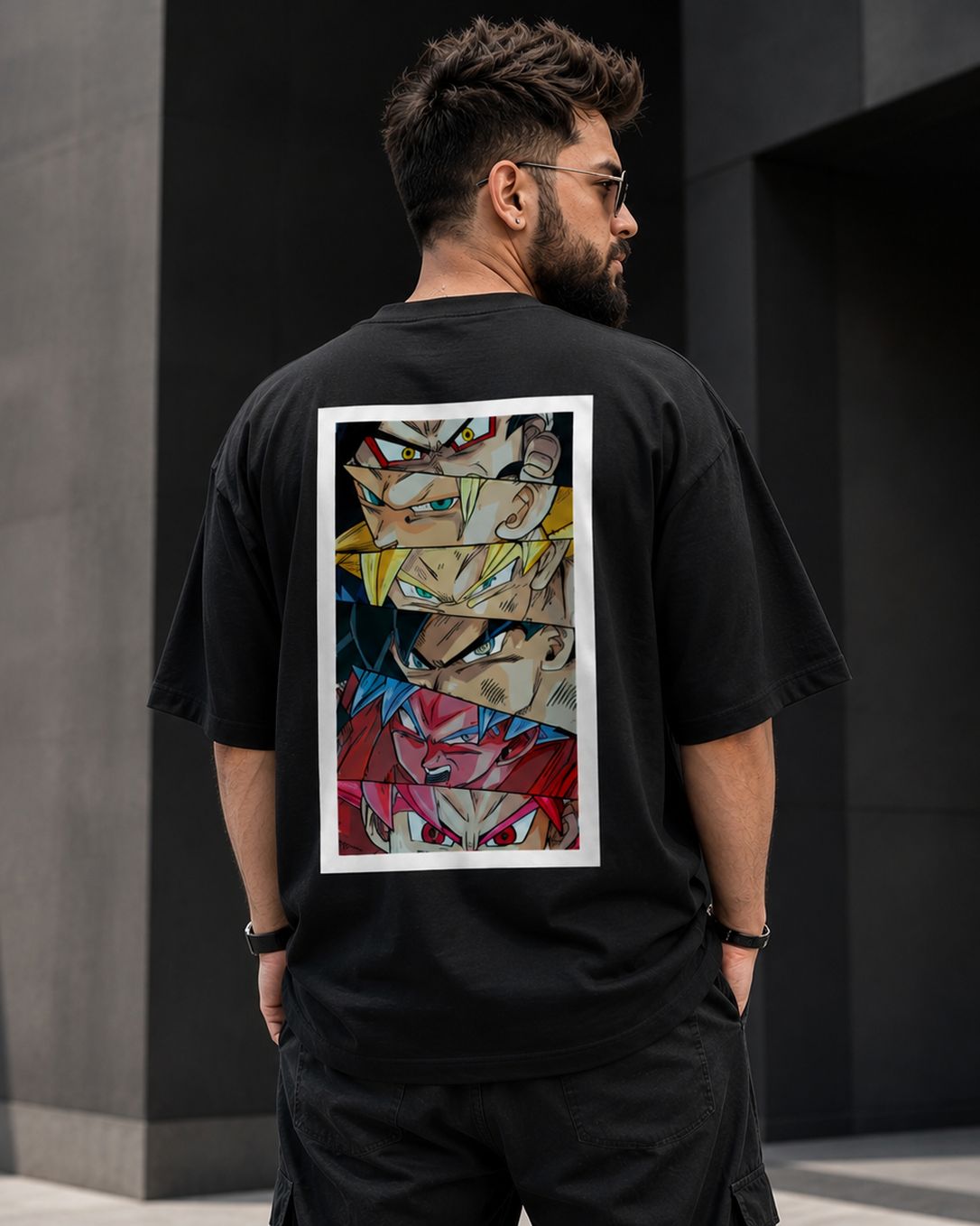 Dragon Ball Z Battle Faces Oversized Tee | Oversized T-Shirt Drop Shoulder Streetwear India Graphic Tee