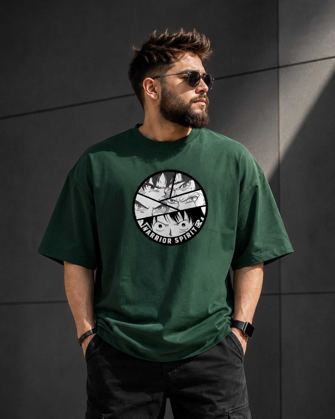 Naruto - One Piece Crossover Oversized Tee | Oversized T-Shirt Drop Shoulder Streetwear India Graphic Tee