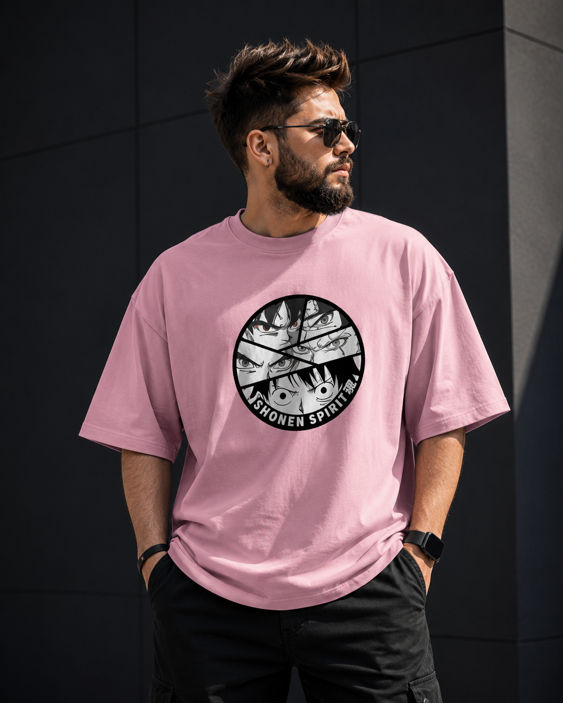 One Piece Straw Hat Legend Oversized Tee | Oversized T-Shirt Drop Shoulder Streetwear India Graphic Tee