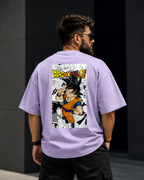 Saiyan Warrior Anime Oversized Tee | Oversized T-Shirt Drop Shoulder Streetwear India Graphic Tee